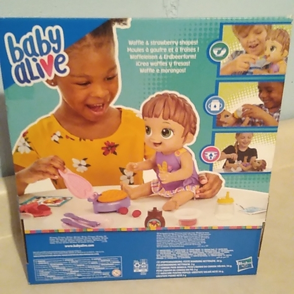 Baby Alive Breakfast Time Doll Brown Hair, Eats Wets Poops Hasbro NEW - Picture 4 of 4